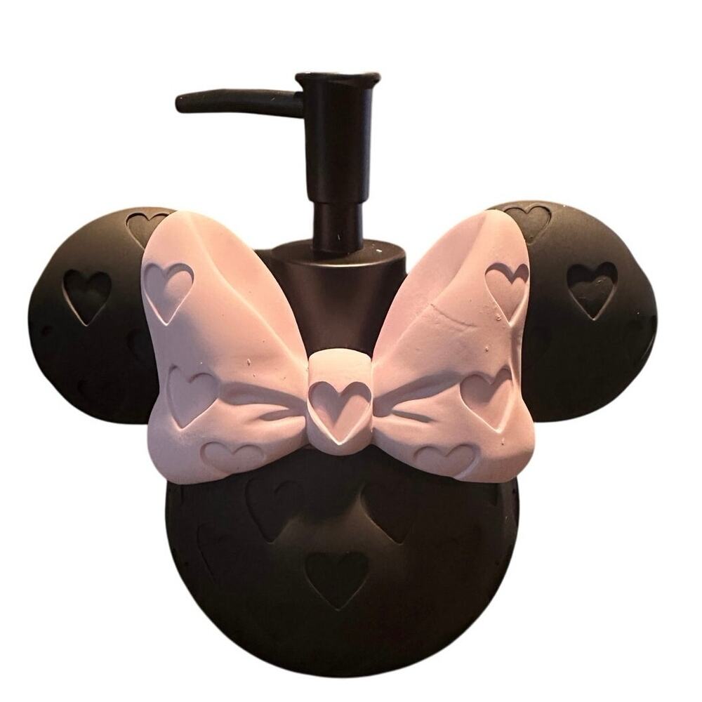 NWT Disney HOME Minnie Mouse Lavender Purple Bow Lotion Soap Pump